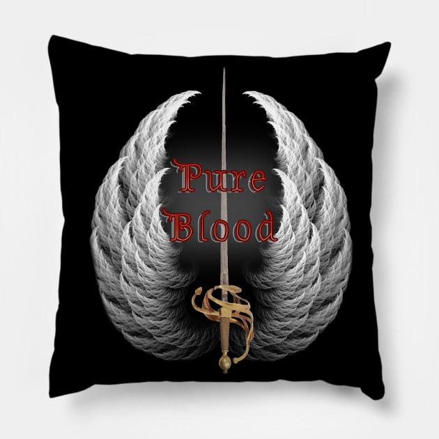 PureBlood Wings Pillow by Fractalizer