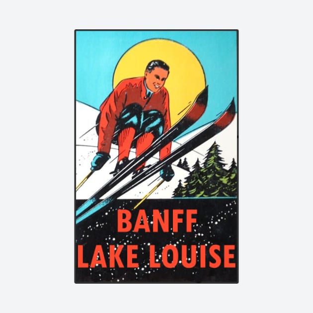 Banff Lake Louise Ski Vintage by Hilda74