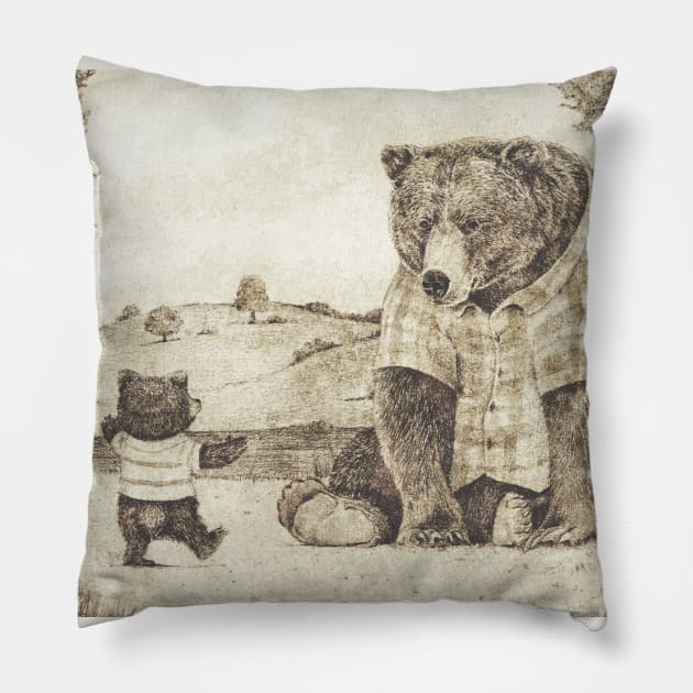 Bear father Pillow by mikekoubou