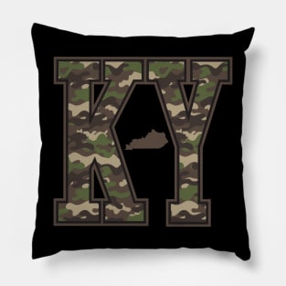 Kentucky KY Camoflauge Pillow