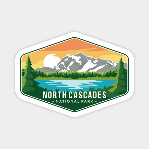 North Cascades National Park Magnet by Mark Studio