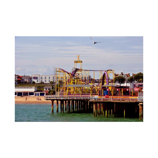 Clacton On Sea Pier And Beach Essex UK by AndyEvansPhotos