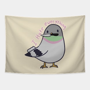 Cute Pigeon hates everything Tapestry