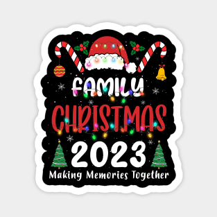 Family Christmas 2023 Matching Squad Santa Elf Funny Xmas T-Shirt Magnet