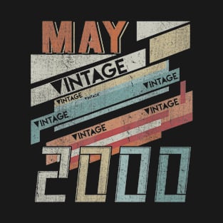 Born In MAY 2000 200th Years Old Retro Vintage Birthday T-Shirt