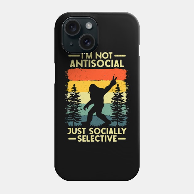 I'm Not Antisocial Just Socially Selective Phone Case by Three Meat Curry