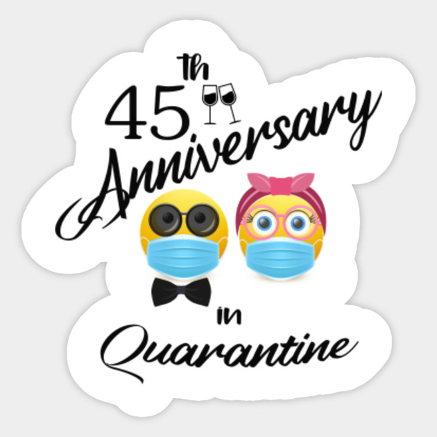 45th Wedding Anniversary Best Gift For Parents Anniversary Sticker Teepublic