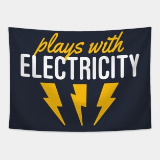 Plays With Electricity Tapestry