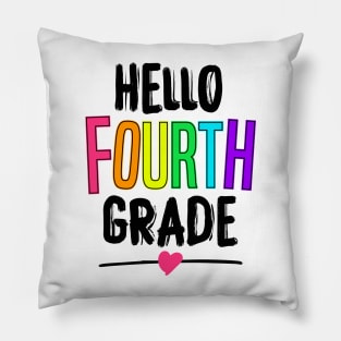 Hello Fourth Grade Colorful  - back to school gift Pillow