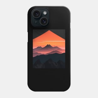 Sunset Mountain Tee - Embracing Nature's Serenity Phone Case