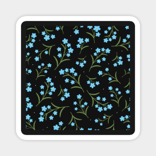 Forget-me-nots simple pattern Magnet