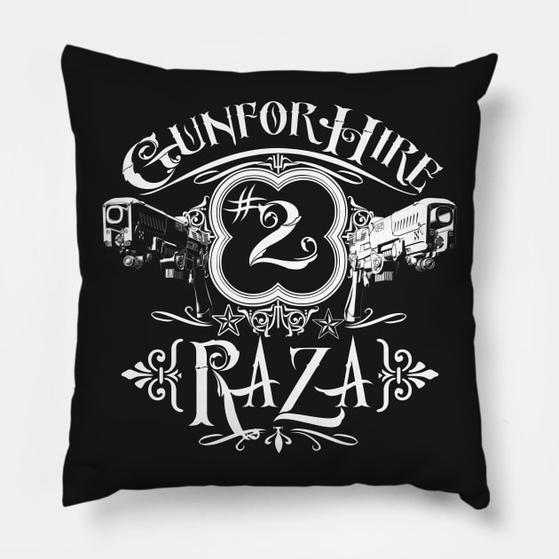 Raza Gun For Hire #2 Pillow by SimonBreeze