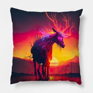 Oh Deer A Wendigo In The Street Pillow