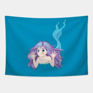 Playful Mermaid Tapestry