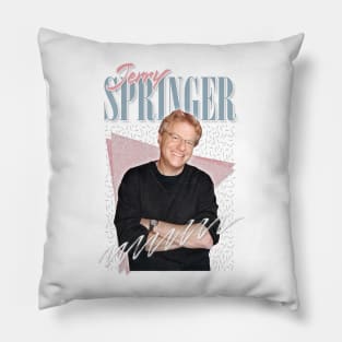 Jerry Springer / Vintage Look 90s Style Design Pillow