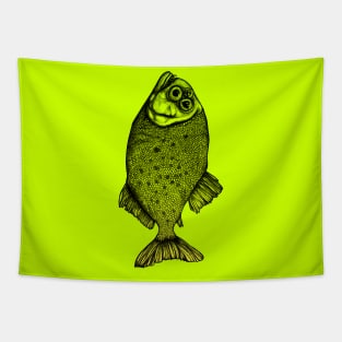 Piranha green Tapestry