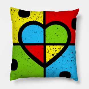 Autism Mom Shirt Puzzle And Heart Pillow