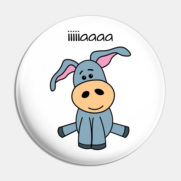 sweet Donkey ia Cartoon Pin by Hispaniola-Fineart