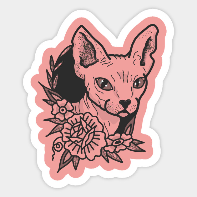 Sphynx Cat Hairless Cat Tattoos Cool Cats Sphynx Cat Sticker