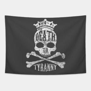 Death to Tyranny Skull Bones and Crown Tapestry