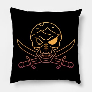 Pirate Skull in Nature Pillow