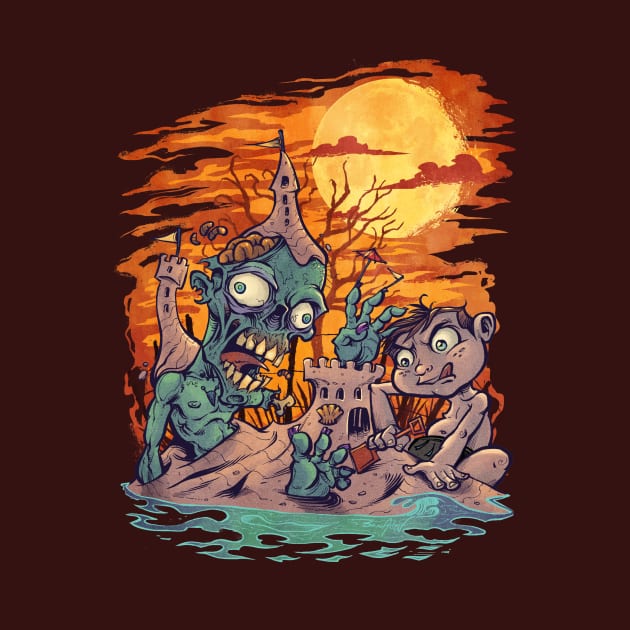 Zombie at the Beach by FlylandDesigns