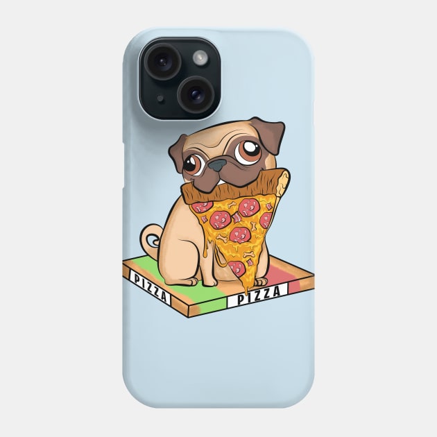 pug pizza funny dogs lovers pizza love Phone Case by the house of parodies