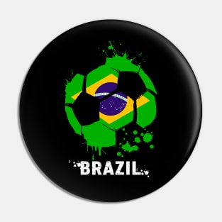 Brazil World Cup Qatar 2022, Funny Brazilian Soccer Brazilian Flag Soccer Team 2022 Pin