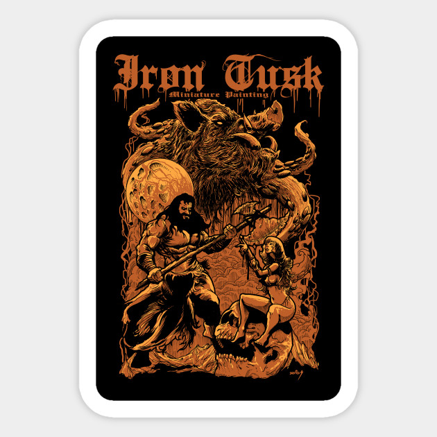 Doom Metal Tusk Iron Tusk Metal Autocollant Teepublic Fr