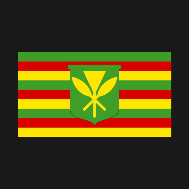 Kanaka Maoli Flag by HaleiwaNorthShoreSign