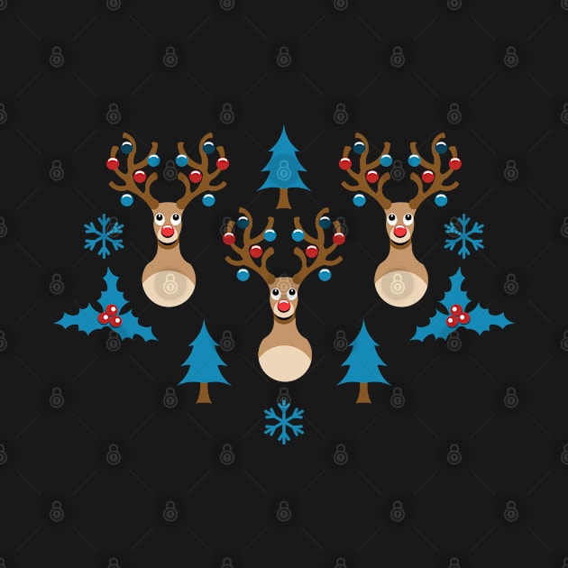 Ugly Xmas Reindeer Pattern by atomguy