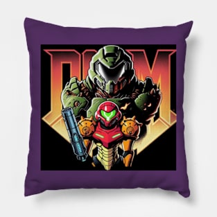 Doomguy and Samus Pillow