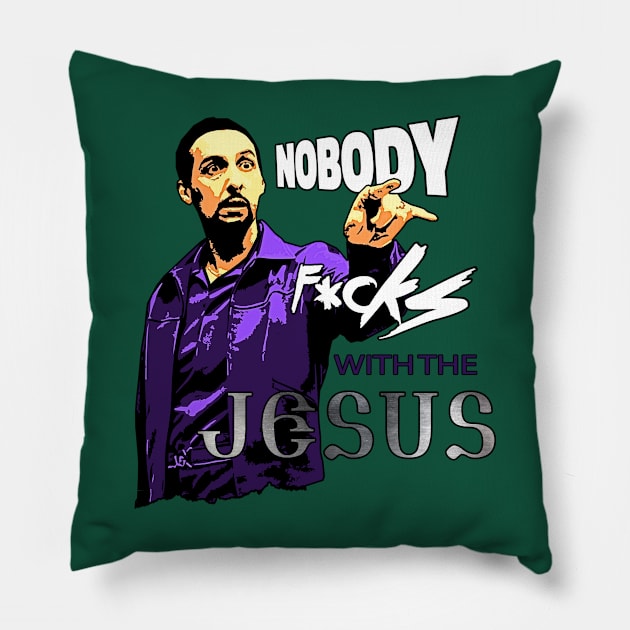 Nobody messes with jesus. Pillow by TEEVEETEES