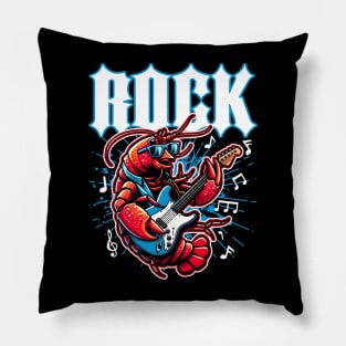 Vintage Lobster Rocker on Guitar Pillow