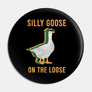 Silly Goose on the loose Retro Pin