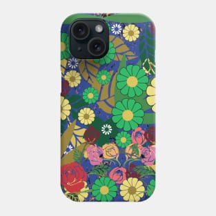 digital abstract flowers illustration Phone Case