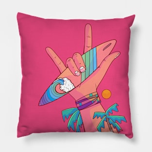 Surfing life 2 Pillow