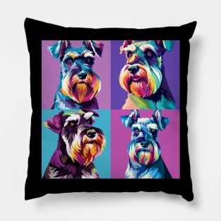 Standard Schnauzer Pop Art - Dog Lover Gifts Pillow