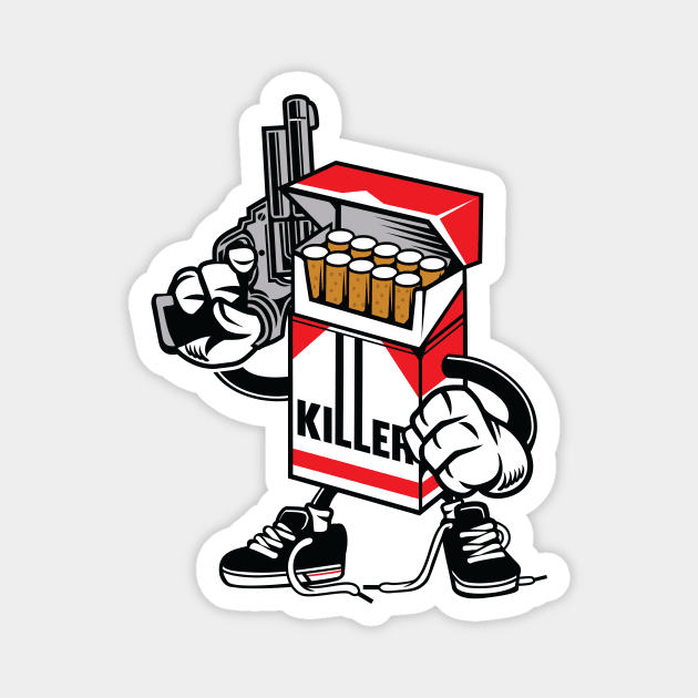 The Killer Cigarette Magnet by LineXpressions