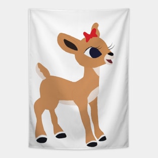 Classic Christmas Clarice the Reindeer © GraphicLoveShop Tapestry