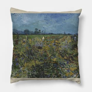 The Green Vineyard: 3 October 1888 | Art By Van Gogh Pillow