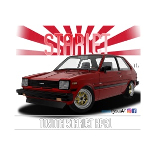 Toyota Starlet KP61 Red T-Shirt