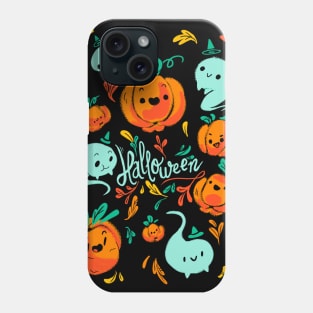 Pumpkins and Ghosts - Halloween Design Phone Case