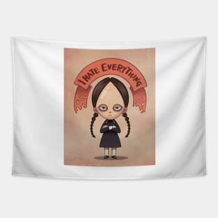 Wednesday Addams I hate everything Tapestry