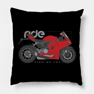 Ride panigale v2 red Pillow