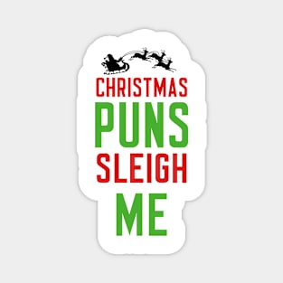 Christmas Puns Sleigh Me Magnet