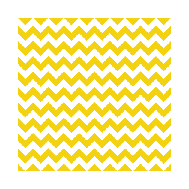 Yellow Zigzag, Yellow Chevron, Geometric Pattern by Jelena Dunčević