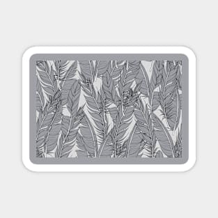 Grey Feather Seamless Pattern Magnet