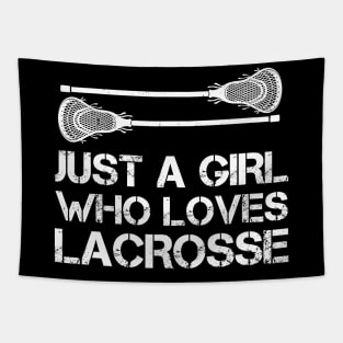 Just A Girl Who Loves Lacrosse Tapestry