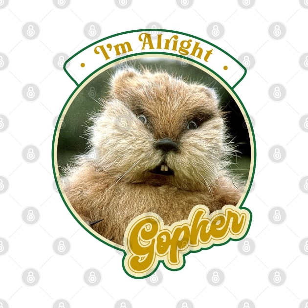 Retro Dancing Gopher Caddyshack Fan Design by darklordpug